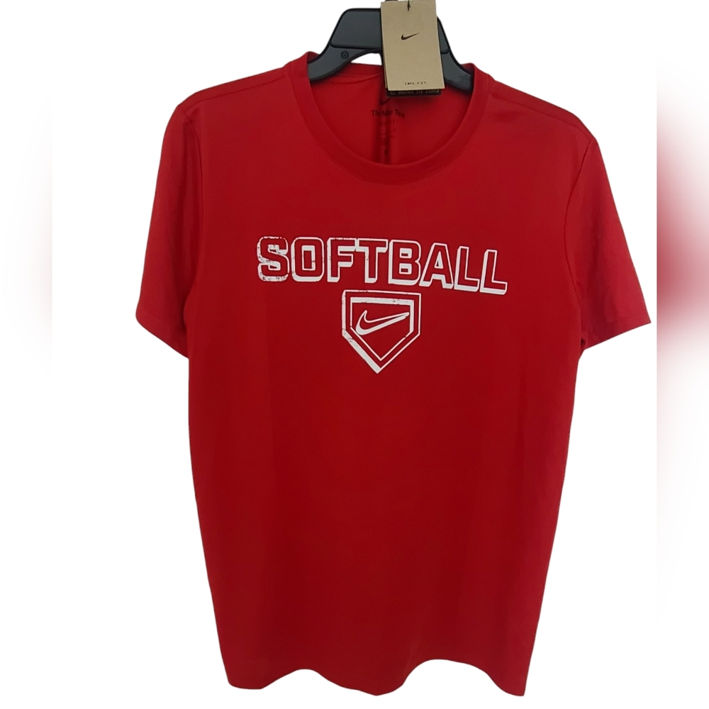 Nike Tee Short Sleeve Women's Softball Red Size Medium